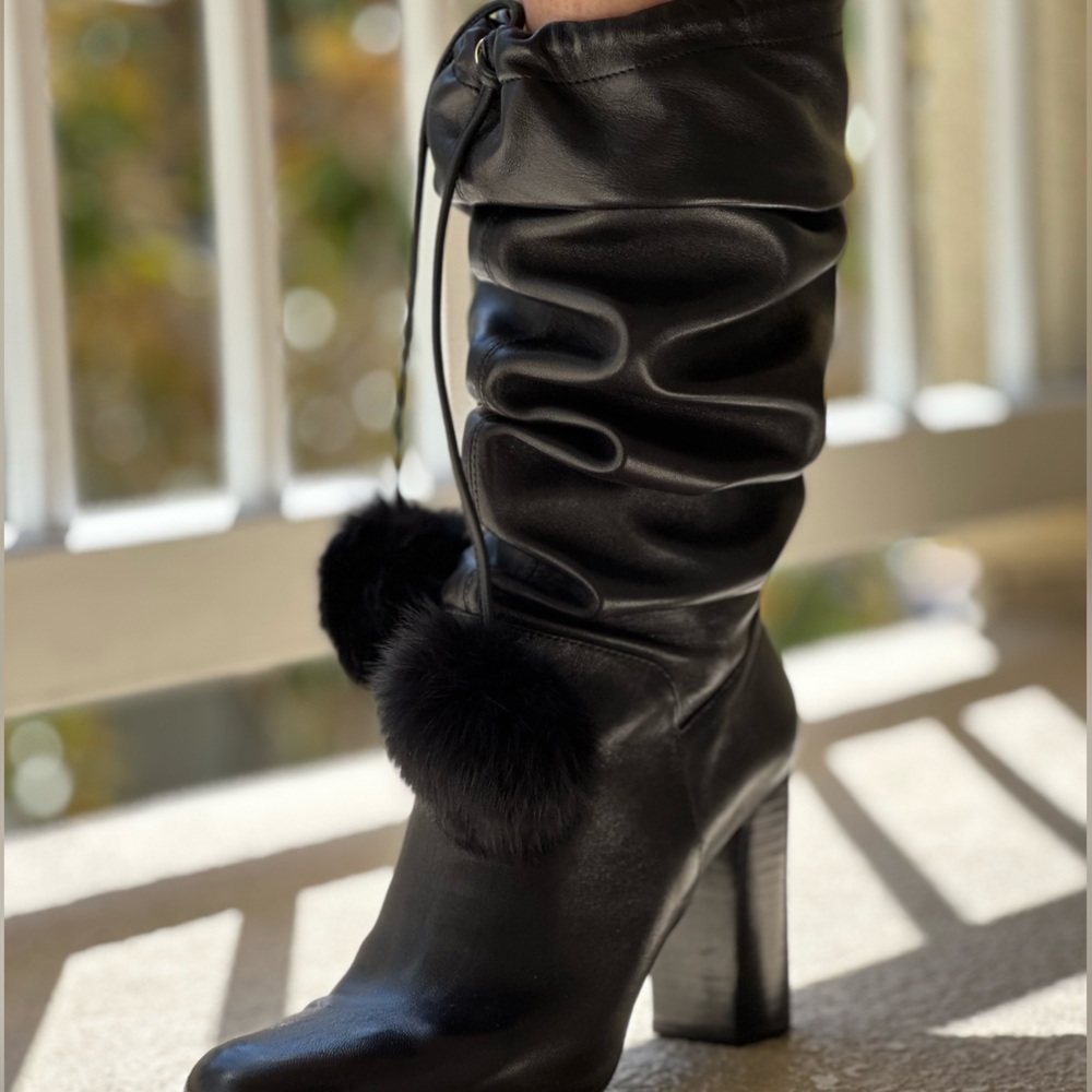 Michael Kors Faux Heeled Leather Boot